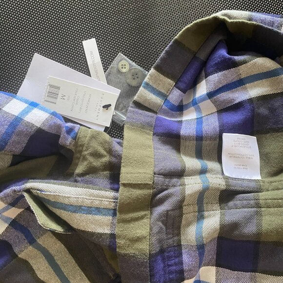 NWT EQUIPMENT Green Plaid Military Style Button Down Cotton Jacket Size M $298 - Picture 5 of 12
